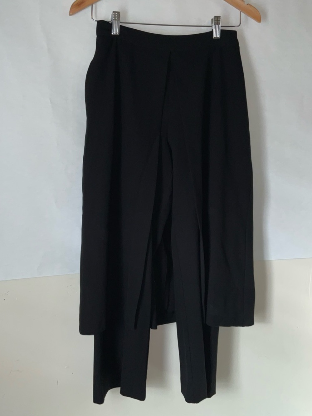 Zara Black Wide Leg Pants XS High Waisted Minimalist Workwear
